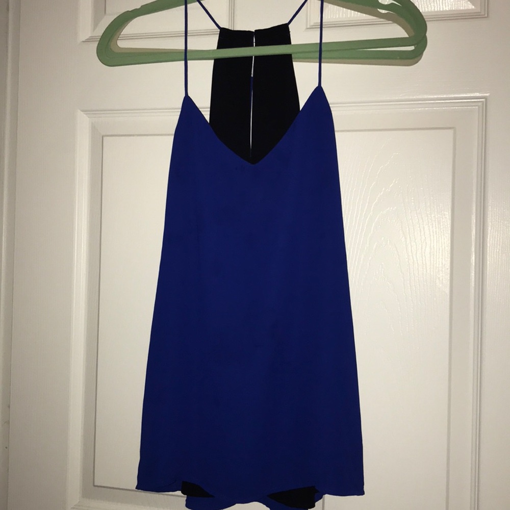 Reversible Cobalt/Black Blouse